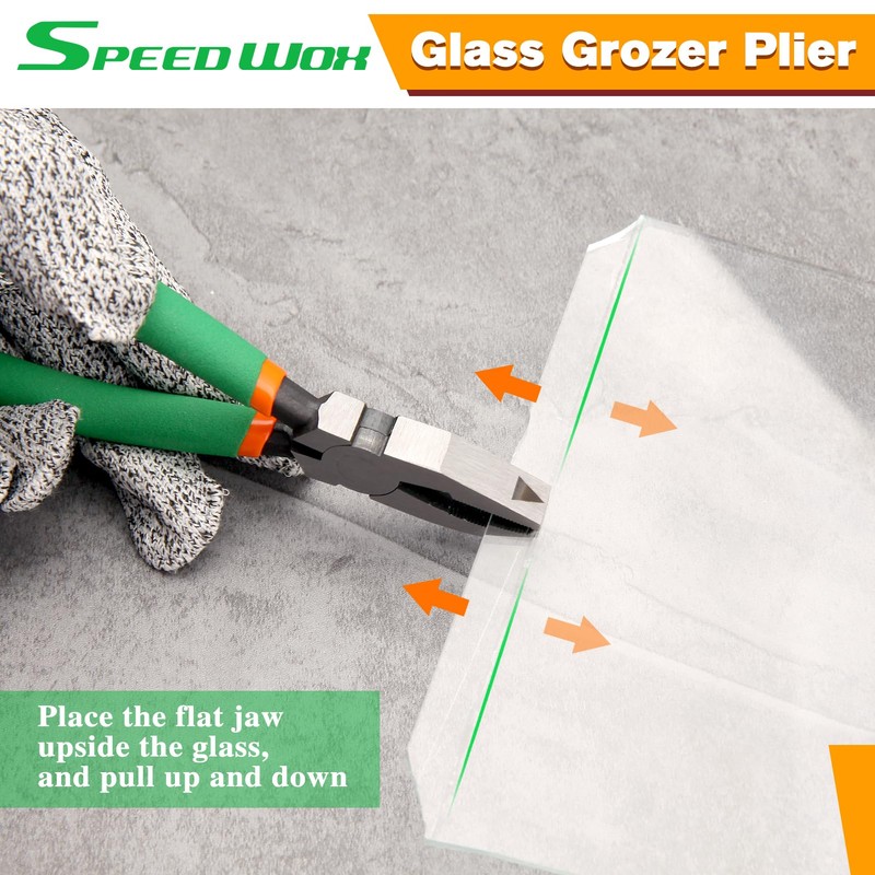 SPEEDWOX 10PCS Heavy Duty Glass Running Pliers Breaker Grozer Pliers