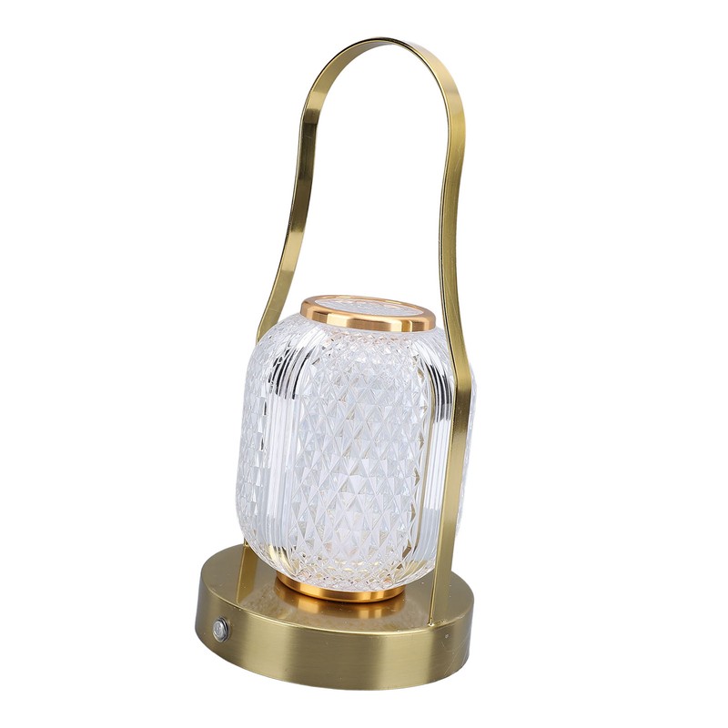 Cordless Rechargeable Lantern LED Table Lamp 3600mAh Battery Operated Stepless