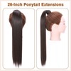 TESS Ponytail Extension, Brown, 66 cm, Dark Brown (#4A) Straight