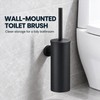 FALANGSHI FR07 Stainless Steel Toilet Brush and Holder Set, Brushed