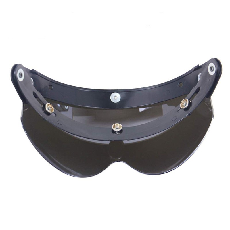 WANCAR Universal Motorcycle Retro Pilot-Style Standard 3 Snap-Button Visor Flip