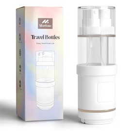 Morfone 4 in 1 Squeeze Bottles Spray Bottle Set, Travel Bottles for Toiletries, TSA Approved Travel Containers (White)