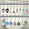 Crystal Shower Curtain Hooks Decorative Clear Bling Rings Cute Girly