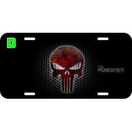 NOSTALGIC TAGS THE PUNISHER ASSORTED METAL LICENSE PLATE - D