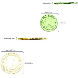 Artong 220 Pieces St. Patrick's Day Gold Coins Plastic Lucky Coins Shamrock Leprechaun Coins for St. Patrick's Day Party Decoration Favors and Table Sprinkles (220 PCS / Gold+Green)