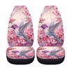 INSTANTARTS Hummingbird Car Seat Covers 2pcs/Set Vehicle Protector Cherry Blossom