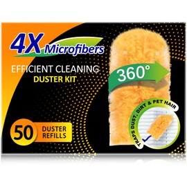 LANARP Duster Refills 50 Counts, 360 Heavy Duty Multi Surface Duster Refills for Cleaning, Compatible with Swiffer Dusters