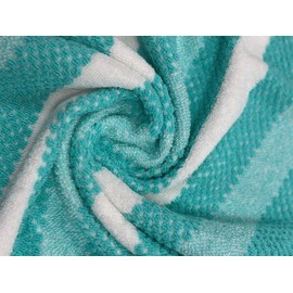 GC GAVENO CAVAILIA Luxury Hand Towels 2 Pack - Highly Water Absorbent Fingertip Towel Washcloth - Easycare 100% Cotton Stripe Towel (50x80 CM) - Gym, Spa Thick Hand Cloths - Aqua