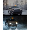 Leelosp 4 Pack 60 LED Amber Beacon Strobe Lights, 12v-24v