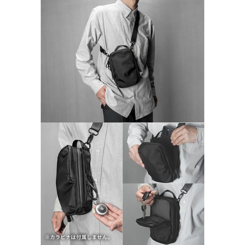 [zepirion] スマホポーチ ガジェットポーチ トラベルポーチ ショルダーバッグ 小物ポーチ 撥水 長財布収納可能 軽量