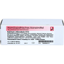 Sodium Chloratum D 12 Globu 10 g