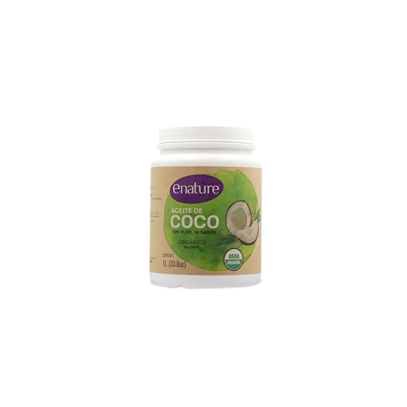 Enature Aceite de Coco Orgánico Sin Olor ni Sabor, 1
