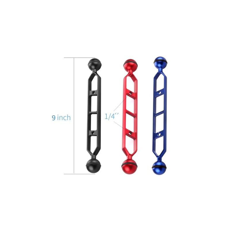 Underwater Photography Bracket Set with Fill Light Arm, Ball Head