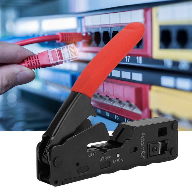 Multifunctional 6P8P Network Wire Crimper Stripper Cutter Crystal Head Crimping