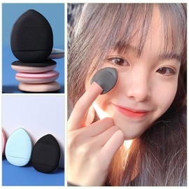 20 Pcs Finger Powder Puff Band Handle Makeup Blender Sponge Ultra Soft Mini Powder Puff for Foundation Concealer Cosmetic Foundation Sponge Mineral Powder Wet Dry Makeup Tool