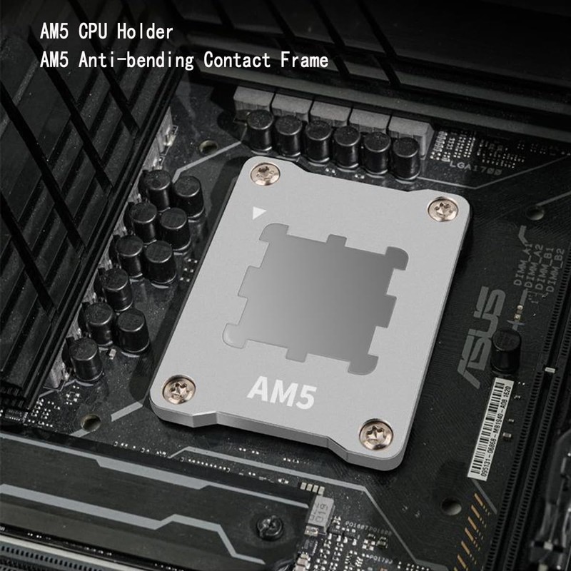 Qunyince AM5 CPU Holder, AM5 Anti-Bending Contact Frame with 4Pcs