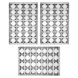 Folocy 17.875" Grill Heat Plates BBQ Grill Briquette Tray, Stainless Steel Heat Shield Flame Tamer with 84 Ceramic Briquettes for Alfresco ALX2-30C, ALX2-42C, ALX2-42RFG, ALX2-56, ALX2-56BFG