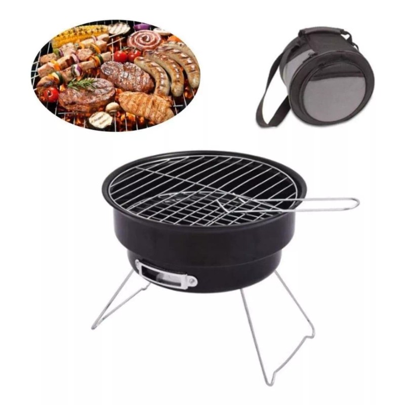 Plasticocina Mini Parrilla Carbón Portátil Plegable Acero Inoxidable