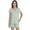 WiWi Pajamas for Women Short Sleeve Top and Shorts Sets