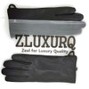 ZLUXURQ Womens Italian Soft Genuine Lambskin Leather Touchscreen Black Winter