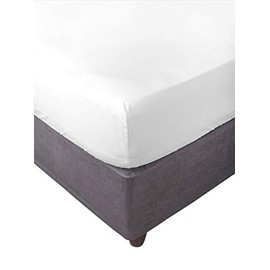 Miracle Home. Fitted Sheet 100% Brushed Microfibre Elastic Fitted Sheet with Anti-Peeling Effect 105 x 200 cm Bed 105 cm White