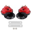 Qiilu Pair of Dual-tone Loud Car Snail Air Horn 12V