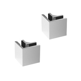 Glass Clamp Adapter Stabilizer Square 2 Inches Corner Heavy Duty Stainless Steel (Pack of 2)