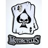 Set of 2 Skull and Motorcycles Chapter Biker Patch Jacket