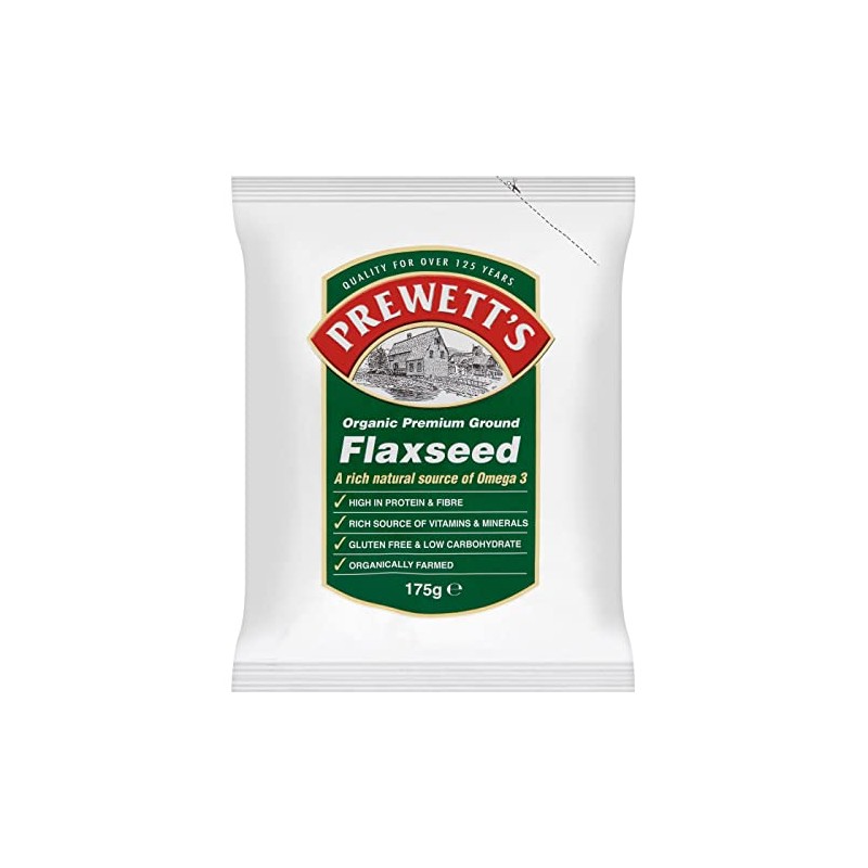 Prewetts | Organic Ground Flaxseed | 3 X 175G