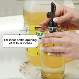 Spaceneat Olive Oil Dispenser Spout, 4-Pack Olive Oil Spouts for Bottles - Weighted Stainless Steel Olive Oil Pour Spouts for Olive Oil Bottles, Vinegar Dispensers & Coffee Syrup Dispensers - Black