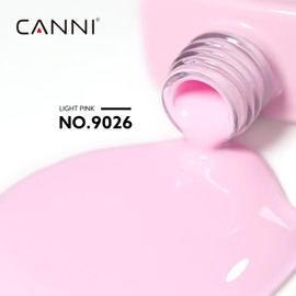 CANNI Light Pink Gel Nail Polish - 1Pcs Baby Pink Gel Polish Pale Pink Color High Gloss Soak Off U V French Nail Manicure Salon DIY