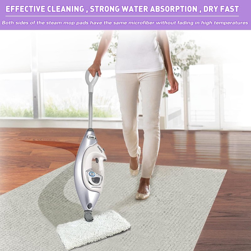 Tidy Monster 4 Pack Microfiber Steam Mop Replacement Pads for