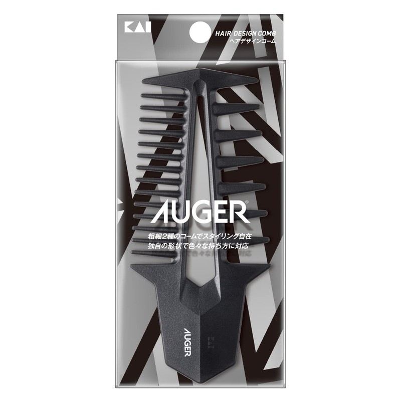 AUGER HC2307 Men's Hair Design Comb, Comb, 2-Way Hair Styling