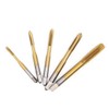 Bestgle 5pcs Hand Threading Tap Set HSS Titanium Coated Spiral