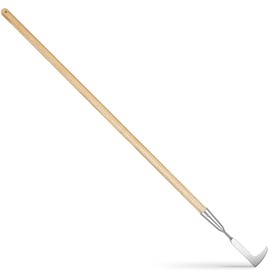 Lothee Garden Long Handle Crack Weeder 54 Inch Stainless Steel Crevice Weeding Tool L Shaped Weed Puller Tool Weed Remover Tool Long Handled Manual Weeders for Lawn Yard Patio Gardening Grass Cutter