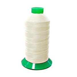 KCHEX Natural/White UVR Bonded Polyester Upholstery Thread T-90 Outdoor/Awning/Marine
