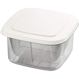 Yoshikawa SJ2964 New Kitchen Basic Square Storage Container (with Colander)