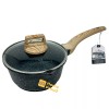 Natural Elements Cookware WOODSTONE Premium Saucepan Casserole Nonstick 7 Inch