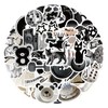 120 Packs Black and White Simplicity Stickers Water Bottles Laptop