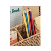 DINGTAI Rattan Desk Organizer, Tabletop Mail Holder, 5 Slot Mail