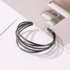 Donary Women's Simple Bangle Bracelet, One size, Silver Metal