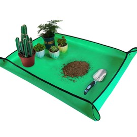39.5" x 31.5" Large Repotting Mat for Indoor Plants Transplanting Control Mess Table Top Gardener Portable Potting Tray Succulent Potting Garden Mat Gardening Gifts for Women Plant Lady Gifts
