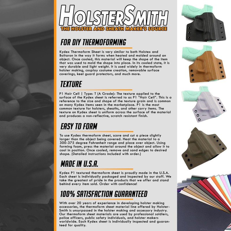 KYDEX Thermoform Sheet - (P1 Texture) - (.060 Thickness) -