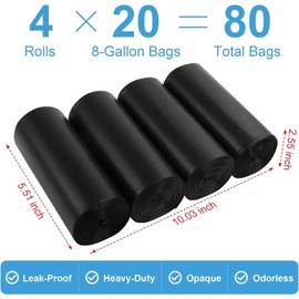 80 Portable Camping Toilet Bags, Biodegradable Porta Potty Bucket Toilet Bags, 8 Gallon Compostable Thickened Trash Garbage Bags