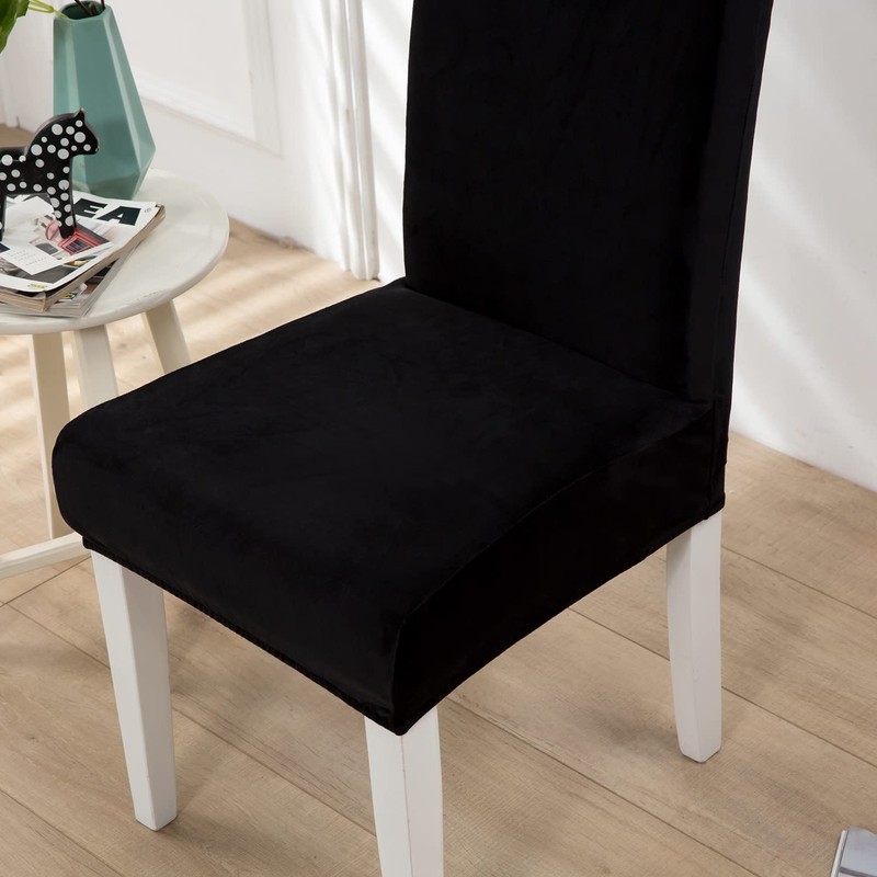 Xundefeng Soft Velvet Dining Chair Covers for Dining Room Set