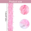 QIBZI Boas Decorative Feather Strips, Rose Red Turkey Feather Strips,