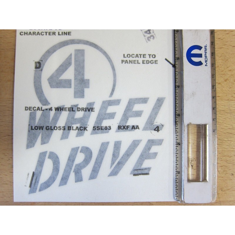 Mopar Jeep Wrangler Willys Wheeler 4 Wheel Drive Sticker Decal