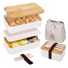 DEATPOYE Bento Lunchbox Erwachsene, 1200ml Japanische Bento Box, 2-Stufige Brotdose