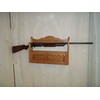 handmade 1 Gun Rack with Locking Storage Compartment ~ Golden