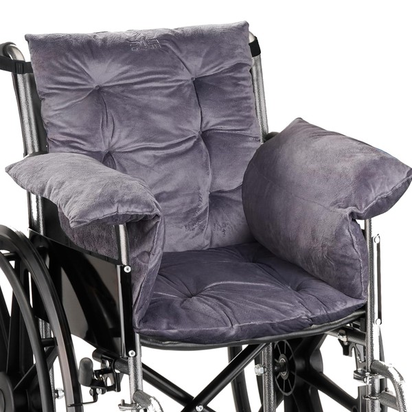 Big Hippo Wheelchair Cushion 17 ×17 Inches - Soft Wheelchair Seat Cushions Pain Relief - Comfortable Wheelchair Cushions for Pressure Relief - Gray